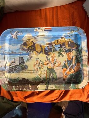 VINTAGE 1987 HASBRO G.I. JOE METAL TV TRAY